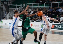 Ja'Monta Black entra a canasta en el duelo ante el Melilla del pasado domingo en el Multiusos.