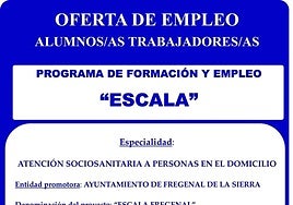 El programa Escala Fregenal formará a 12 alumnos trabajadores en Atención Sociosanitaria a Personas en el Domicilio