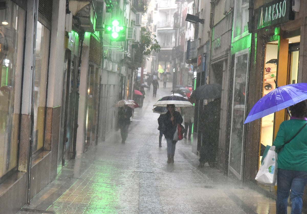 Lluvia en Plasencia en este mes de octubre.