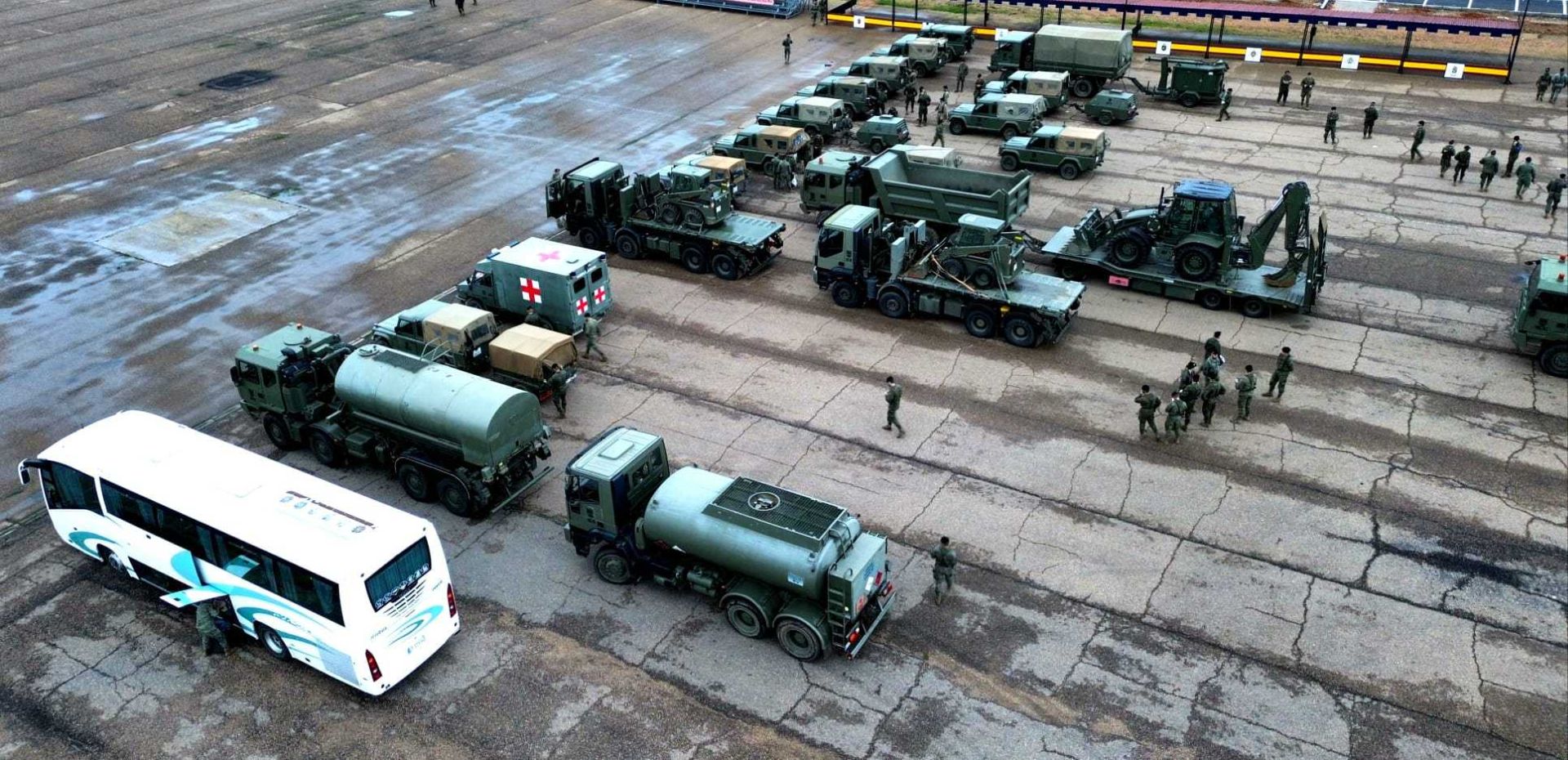 Medios desplazados hacia Valencia.