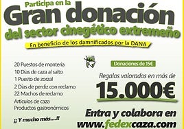 Fedexcaza coordina una donificación solidaria en apoyo a los damnificados por la DANA