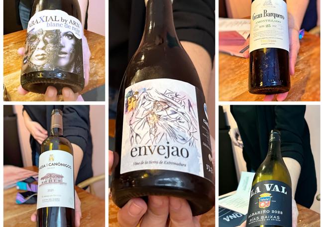 Algunos de los vinos que Rocío Rey aconseja para maridar los nuevos platos.