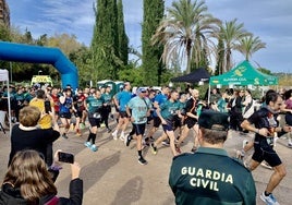 Salida de los corredores en el Parque del Príncipe.