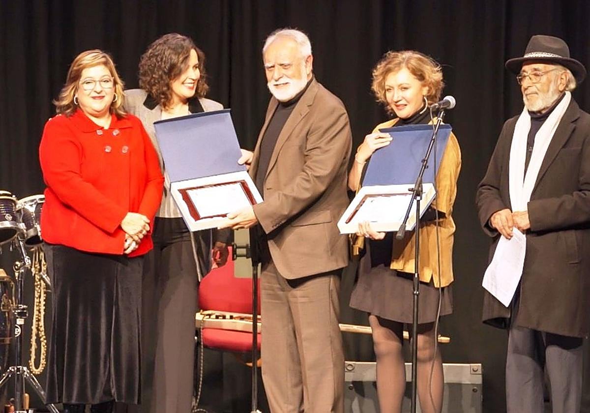José Manuel Villafaina, durante el homenaje.