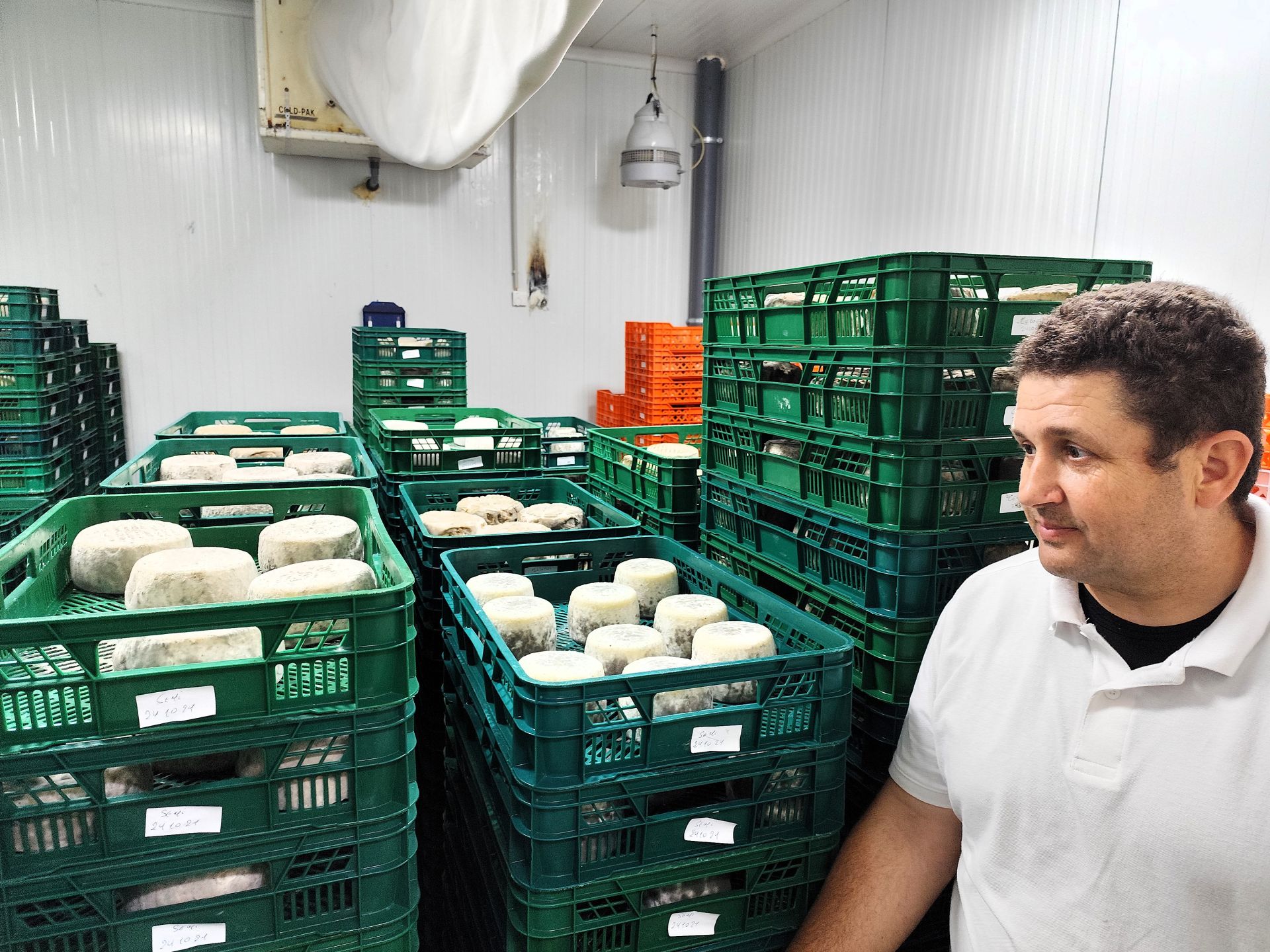 Jesús Martínez en la quesería