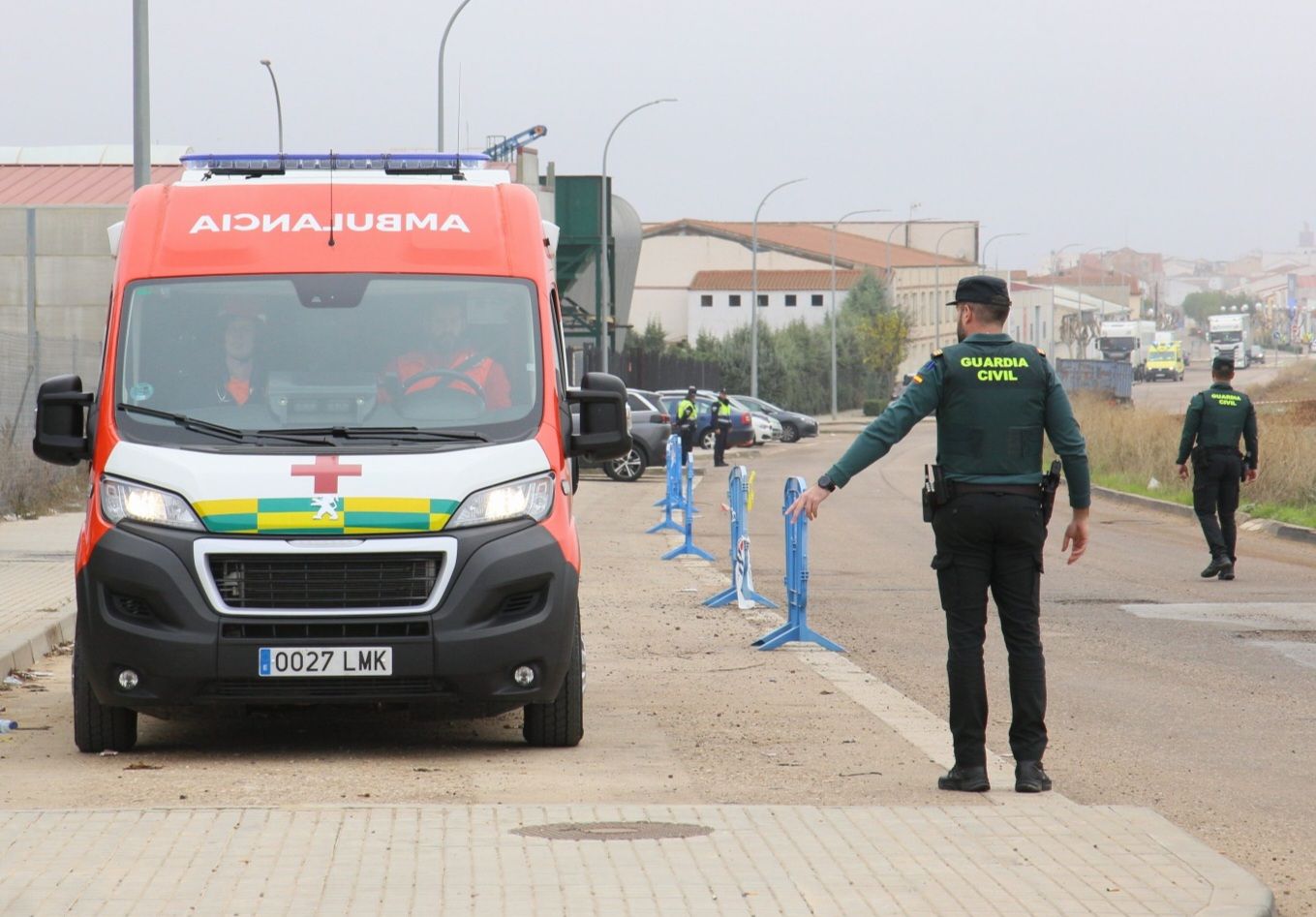 Así ha sido el simulacro de actuación por una nube tóxica en Guareña