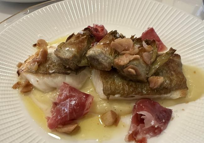 Bacalao confitado.