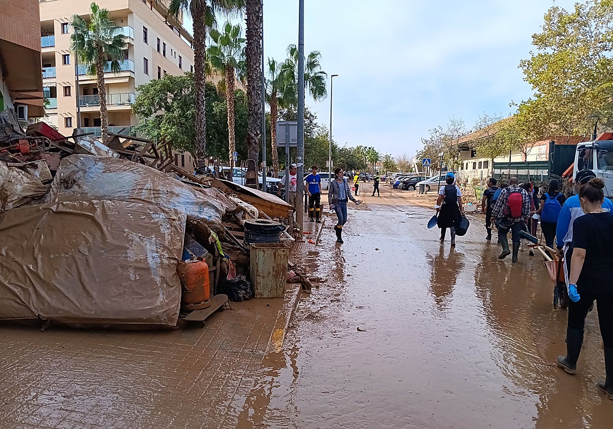 Una calle de Aldaya (Valencia) el pasado día 10.