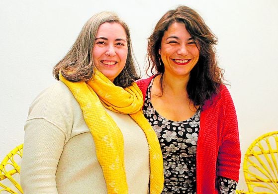 María Polan y Amanda Sinsanto en el encuentro que llevaron a cabo en el espacio Conpartes. 