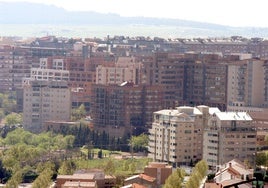 Panorámica de edificios de viviendas de Cáceres.