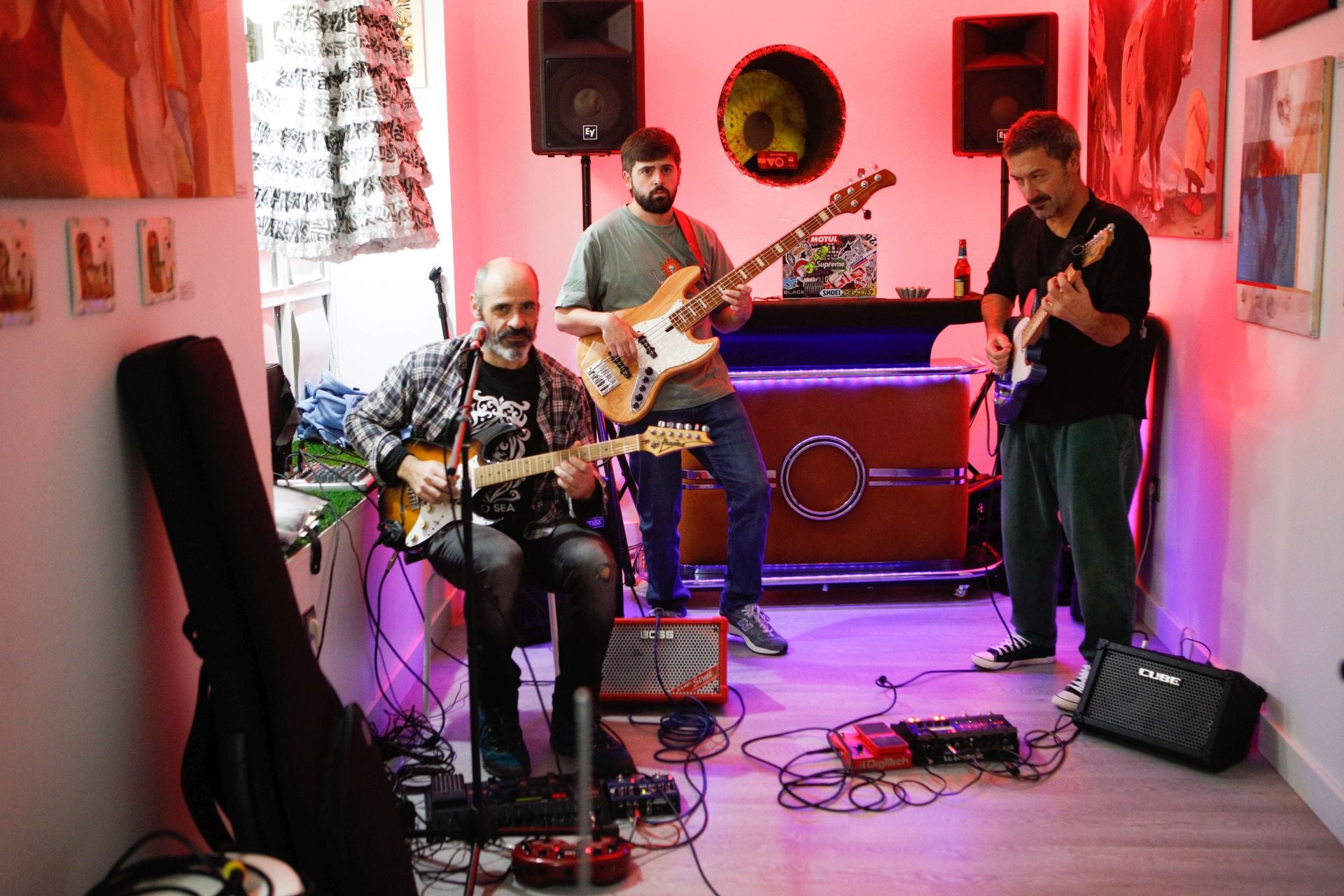 Jam session en Belleartes dentro de la actividad 'Cáceres improvisados'.