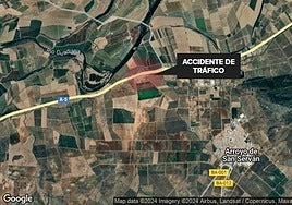 Herido grave el conductor de un turismo tras el choque con un camión en la A-5