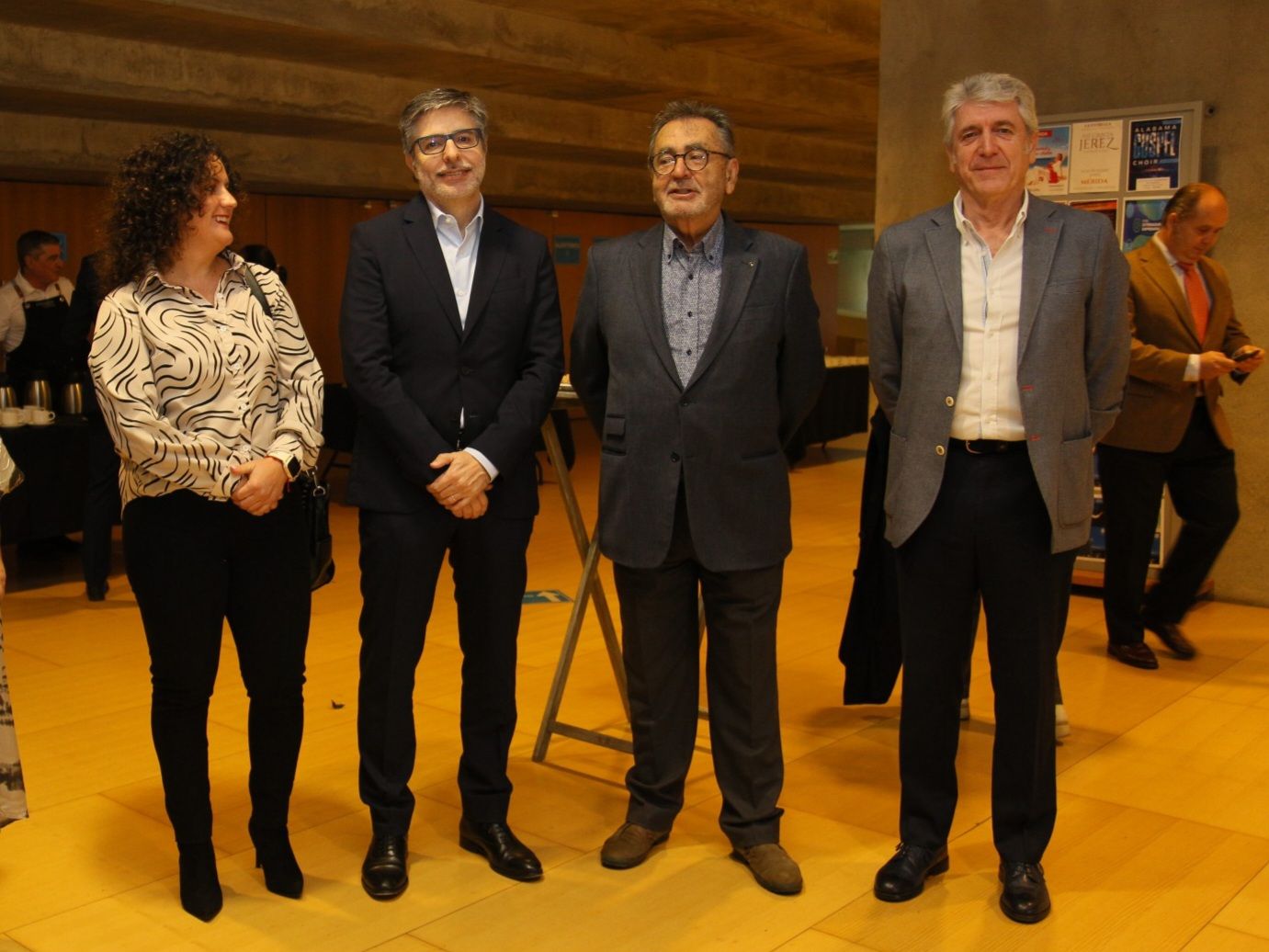 Eva María Flores, Pablo Calvo, Alejandro Cercas y Francisco Rubio.