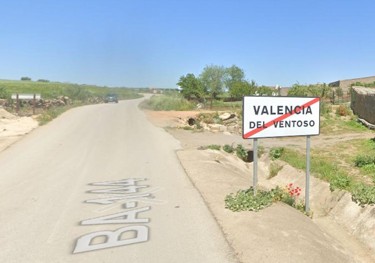 Cortes en la carretera provincial BA-144 en la provincia de Badajoz.