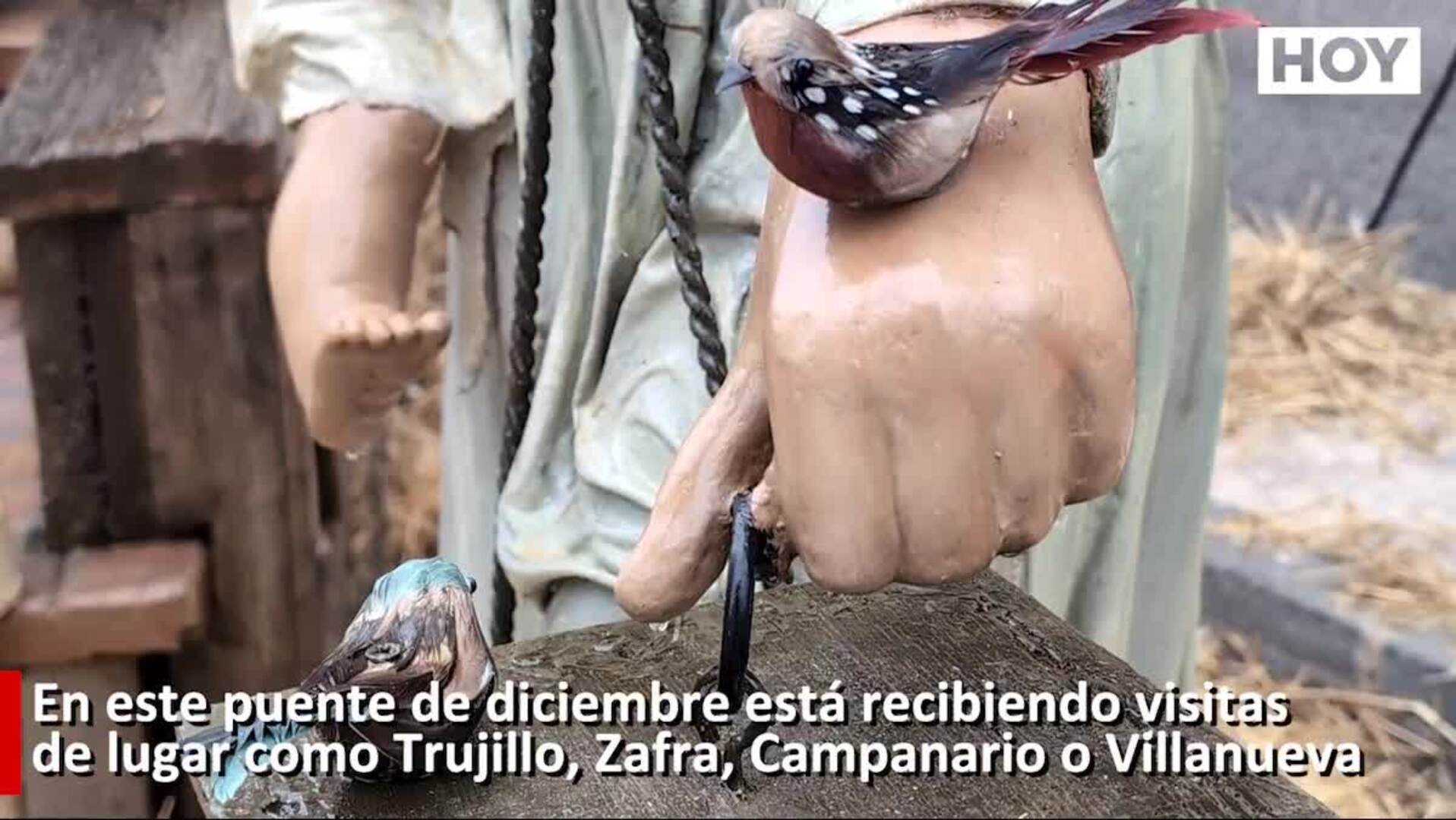 El belén de Villar de Rena tiene las figuras con la cara de los vecinos
