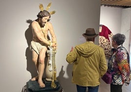 El Señor de la Columna expuesto en la sede de la Fundación Cajasol de Sevilla.