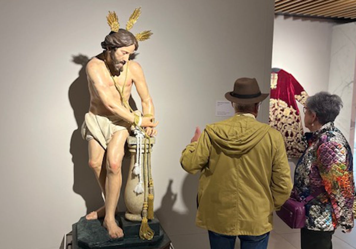 El Señor de la Columna expuesto en la sede de la Fundación Cajasol de Sevilla.