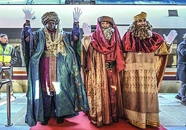 Llegada de los Reyes Magos a la ciudad de Badajoz.