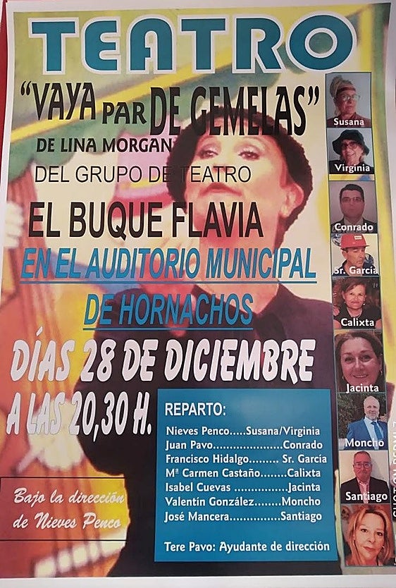 La Compañía 'El Buque Flavia' pone de nuevo en escena en el Auditorio Municipal la divertiva y entretenida comedia «Vaya par de gemelas».