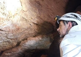 Pinturas rupestres en la cueva de Maltravieso de Cáceres.