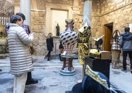 Muestra con las obras a concurso en el Palacio de Camarena de Cáceres.