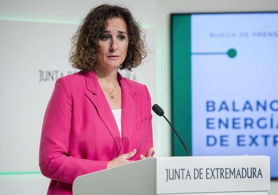 Olga García, exconsejera de Transición Ecológica de la Junta de Extremadura.