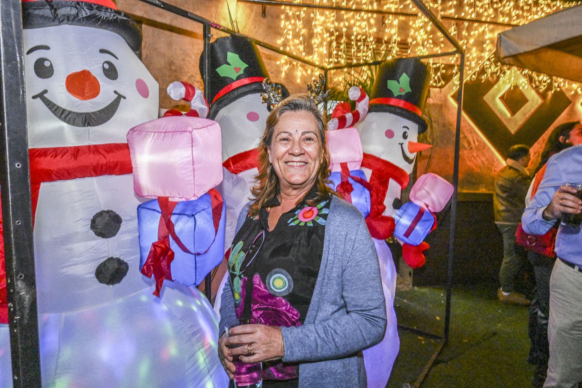 Peligros Folgado en la fiesta de su comida navideña.