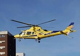 El herido fue trasladado en un helicóptero del SES.