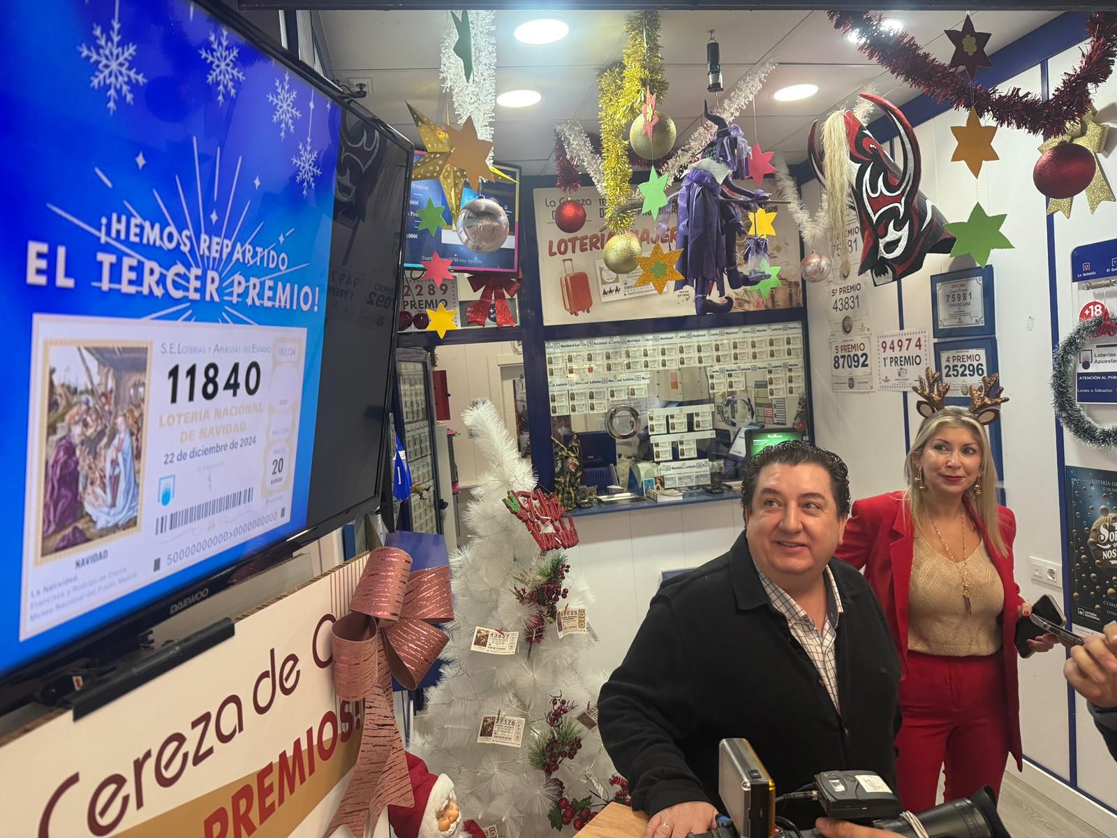 El 11840 ha sido agraciado con un tercer premio de la Lotería de Navidad se ha vendido en Plasencia. 