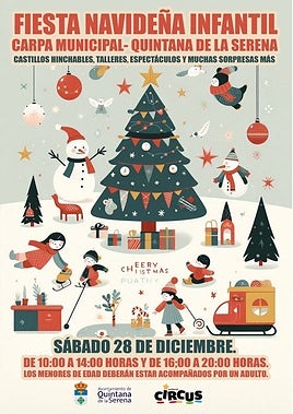 Fiesta navideña infantil en la Carpa Municipal