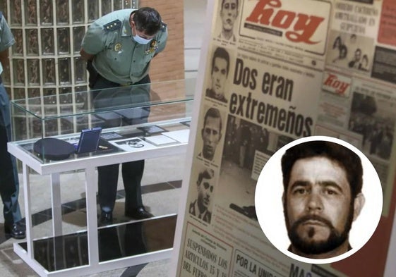 Exposición sobre víctimas del terrorismo organizada por HOY en Mérida en el año 2021. En la foto detalle, el cacereño José Luis Gómez Solís, sargento de la Guardia Civil asesinado por ETA en el año 1987.