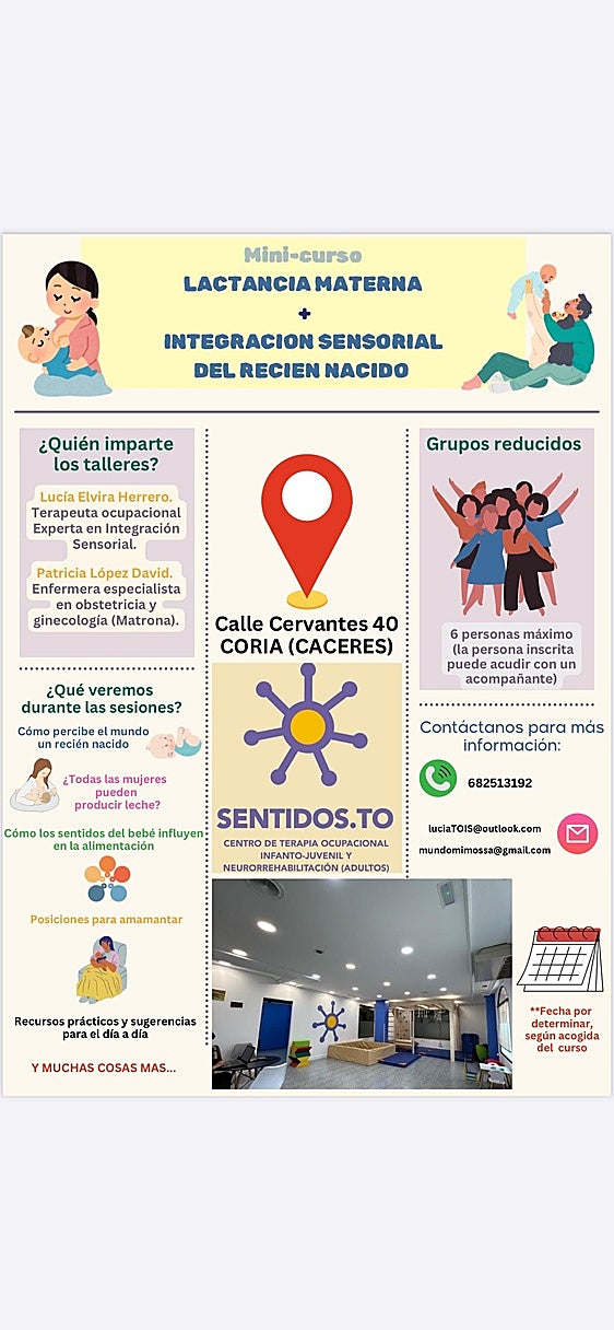 Mini-Curso sobre lactancia materna e integración sensorial del recién nacido en Coria