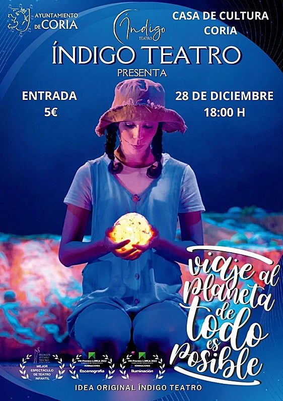Índigo Teatro presentará «Viaje al planeta de todo es posible» en Coria