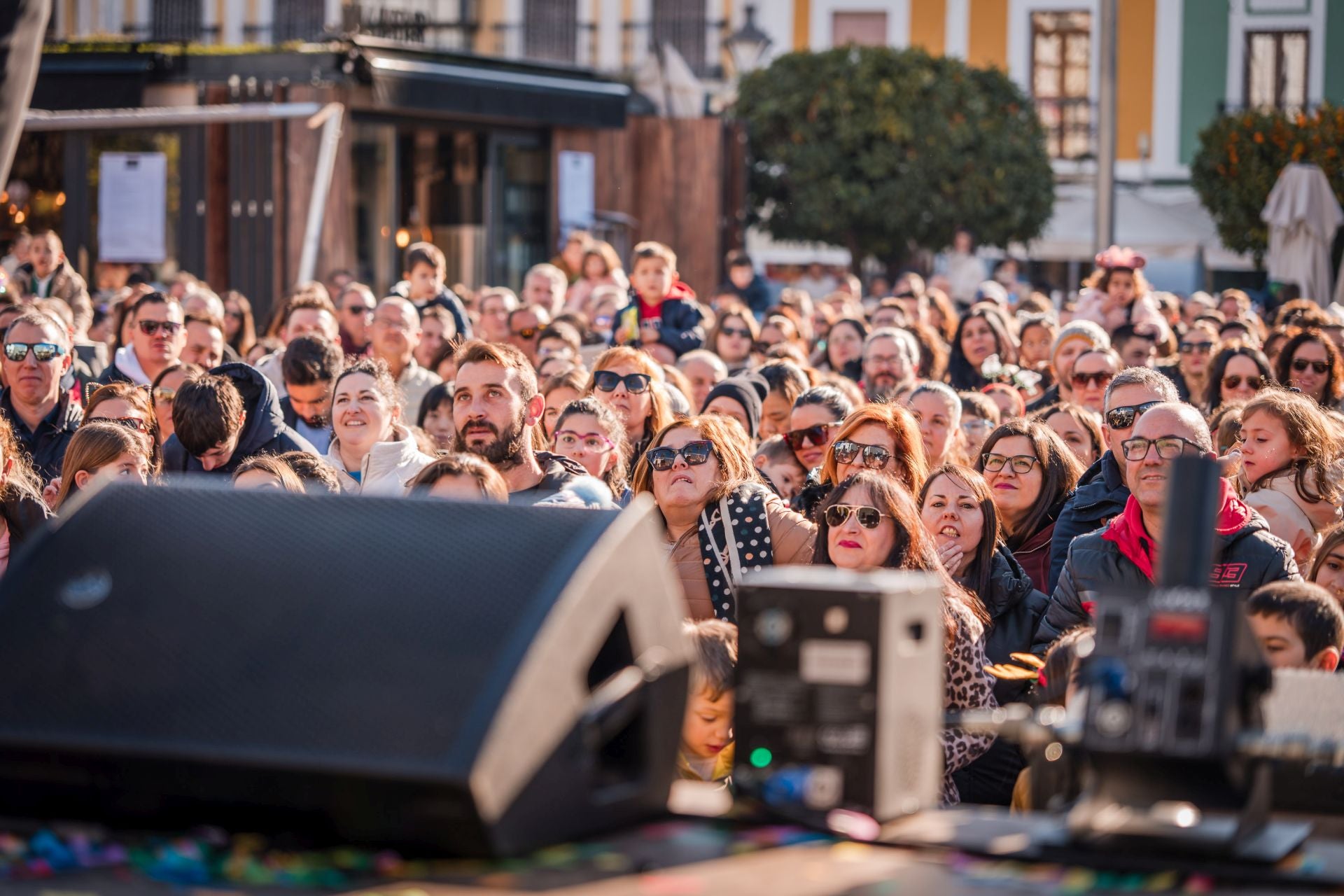 Fiesta de preuvas infantiles en la Plaza de España de Mérida