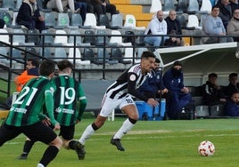 Jorge Barba en el último partido del Badajoz en el Nuevo Vivero ante el Jerez el pasado 21 de diciembre.