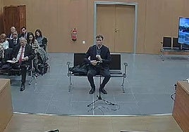 David Sánchez durante la declaración en los Juzgados de Badajoz este jueves.