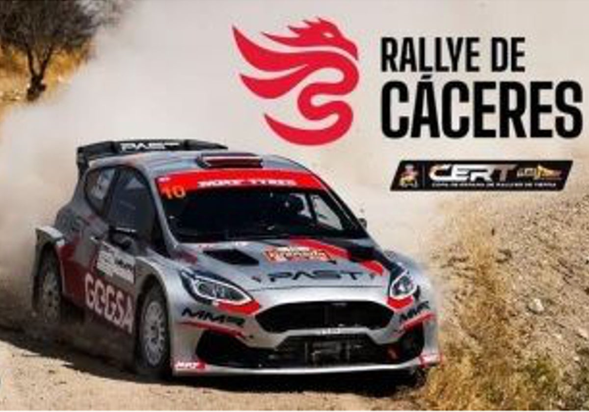 Cartel del Rallye de Cáceres, primera prueba del Campeonato de España.