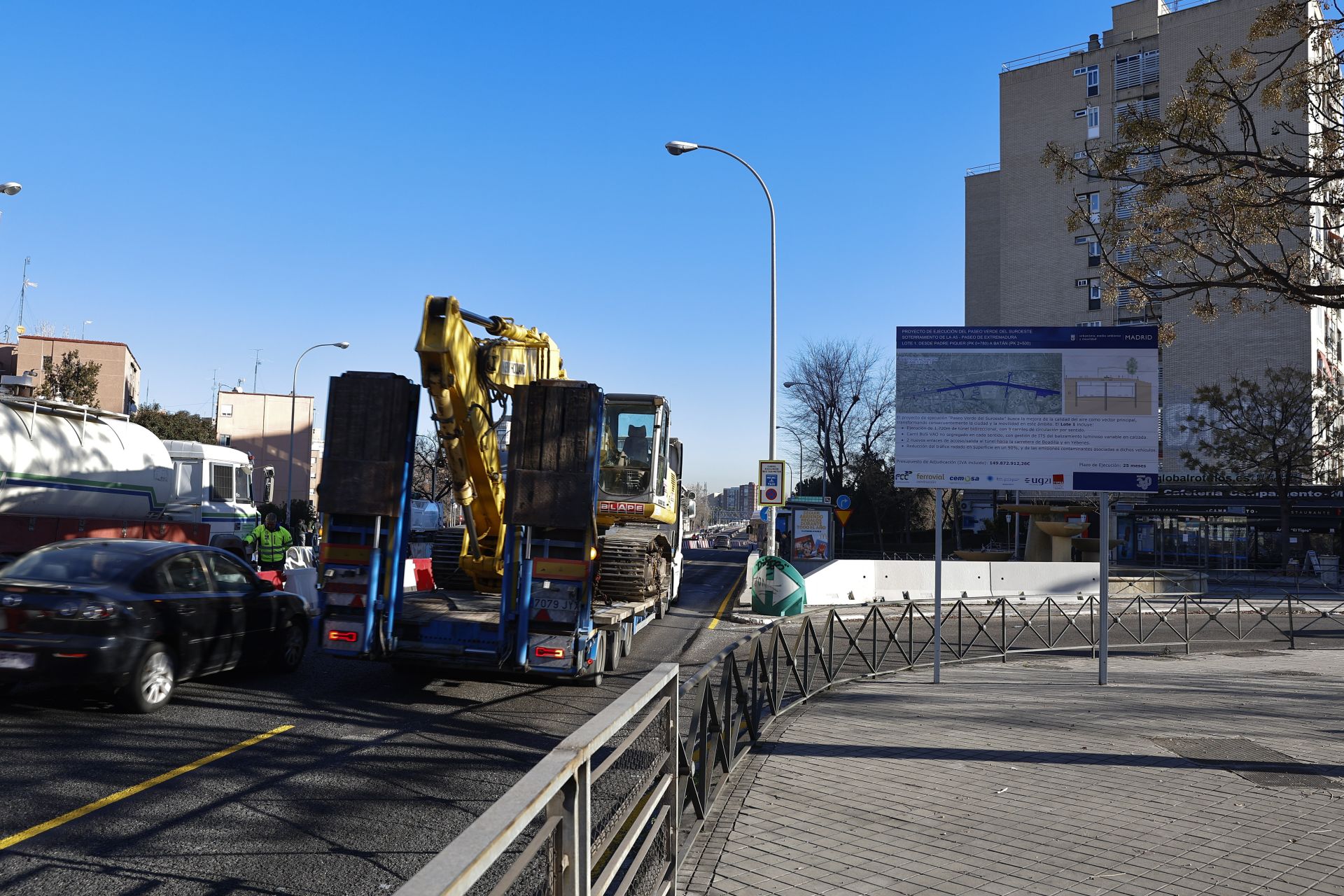 El inicio de la obra en la A-5 en Madrid provoca largas retenciones