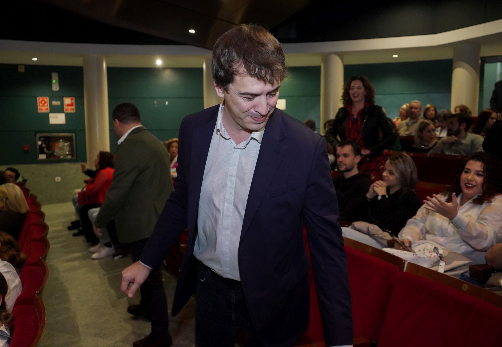 David Sánchez Pérez-Castejón en el teatro López de Ayala durante el estreno de 'Carmen' a finales de 2024.