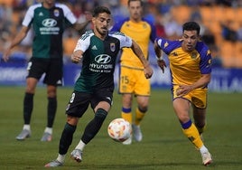 Javi Ros durante su etapa en el Badajoz.