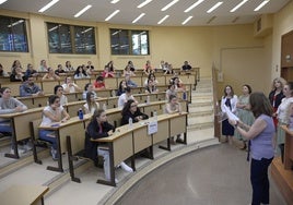 Aspirantes a plazas de Secundaria en las oposiciones de Secundaria del año pasado en Badajoz.