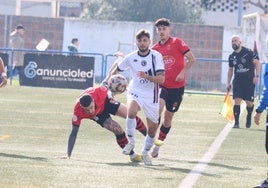 Samu Hurtado en el partido del Extremadura en Montijo.