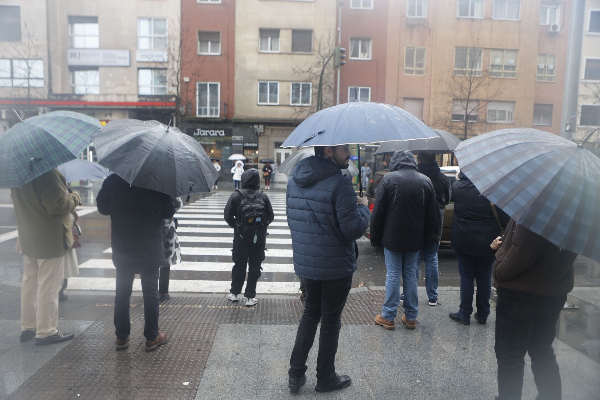 El viento y la lluvia son los protgonistas este lunes en la capital cacereña, que mantiene los parques cerrados