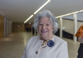 María Ángeles Durán en el acto de la UEx con motivo de Santo Tomás de Aquino.