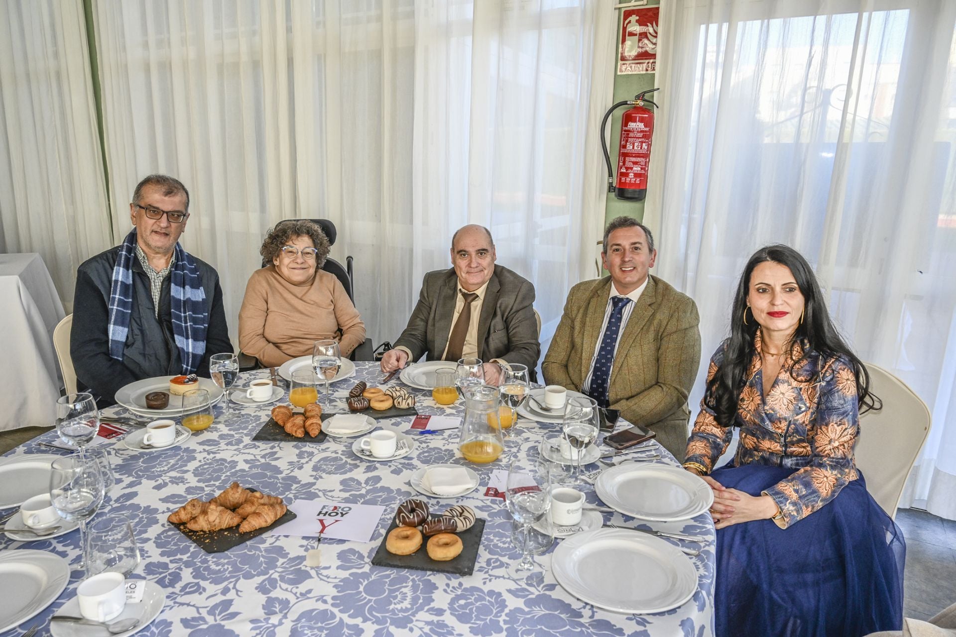 Francisco Javier Meléndez, Anunciación Maján, Javier Galindo, Ángel Barrera y Carmen Cortés.