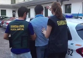 Ángel Benito Moreno durante su detención en 2018 en Talavera de la Reina.