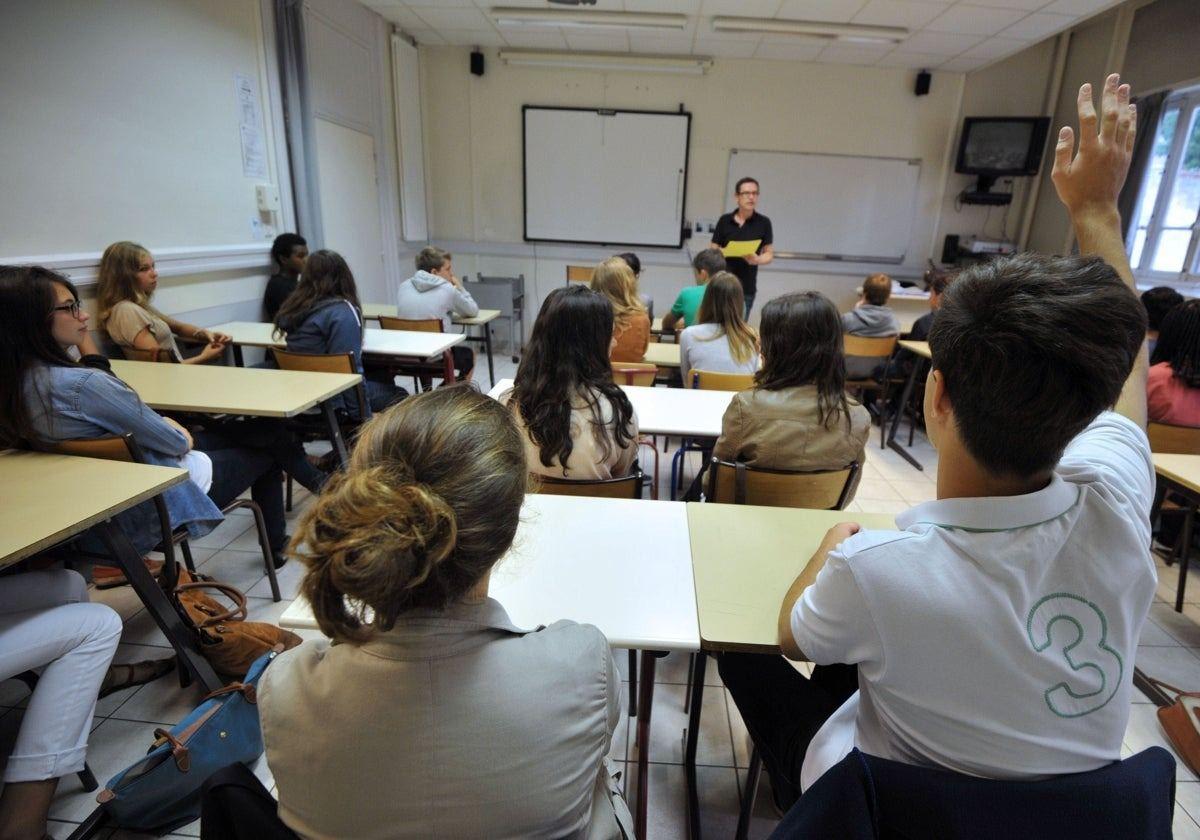 Aula de Secundaria en una imagen de archivo.