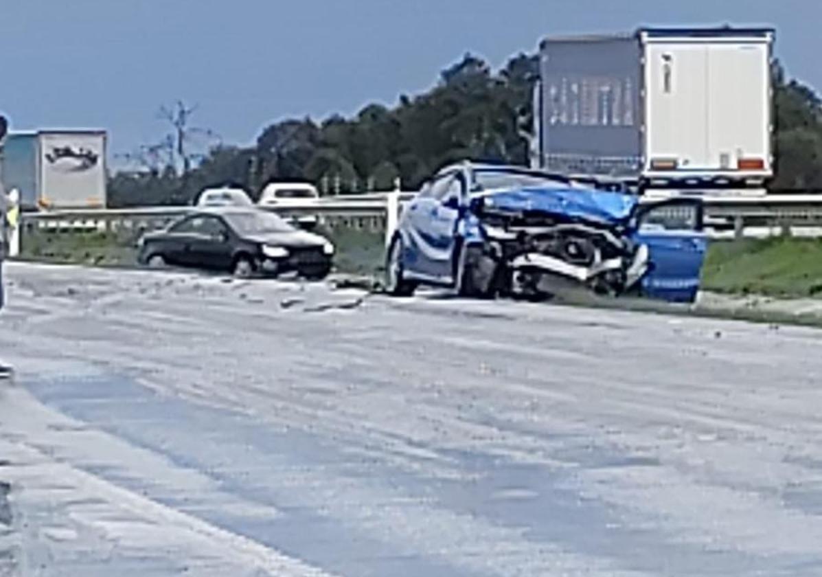 La colisión en cadena en la autovía entre Plasencia y Navalmoral, en imágenes