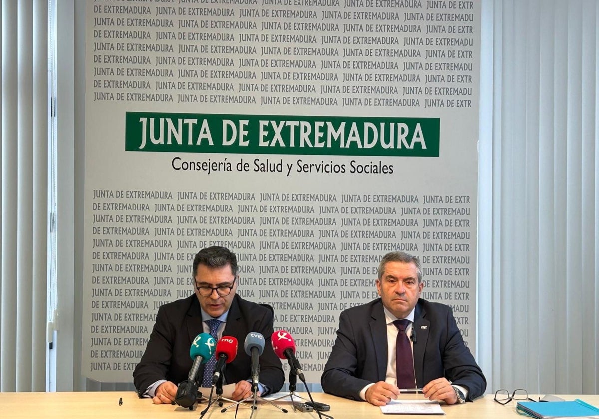 Jesús Vilés y Luis López, en la presentación del balance de donaciones.