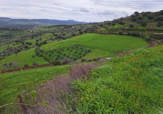 Panorámica de Salvatierra desde el mirador del Alto de las Corderas.